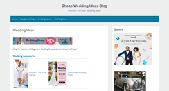 Desktop Screenshot of cheapweddingideasblog.com