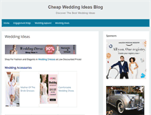 Tablet Screenshot of cheapweddingideasblog.com